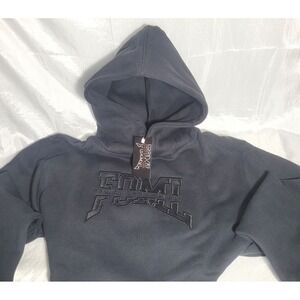 FOML Fruits of My Labor Men's 3D Embroidered Stitch Logo Hoodie Black 3XL